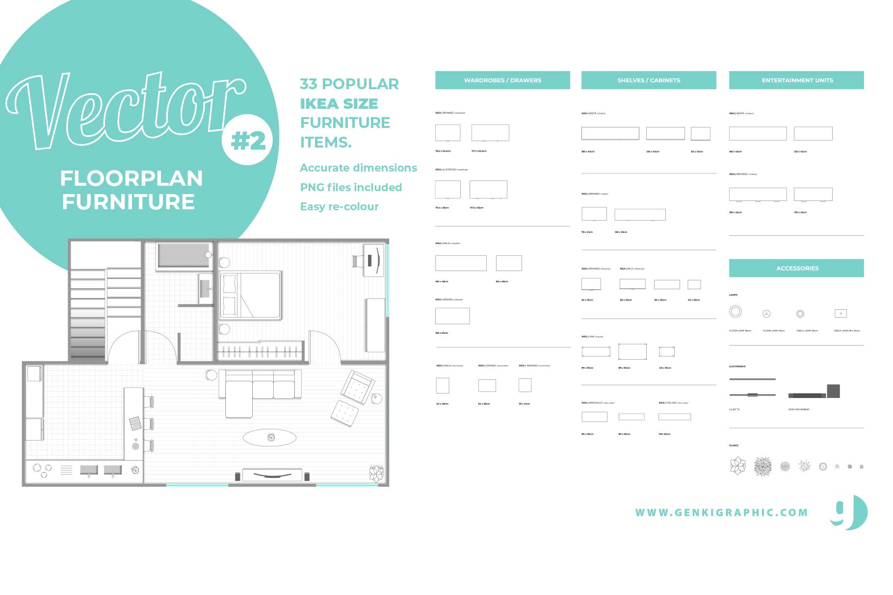 ikeafloorplanfurniture2 ikea furniture floorplan vectors pack 2
