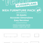 Vector Floorplan Assets – IKEA Furniture Pack #2