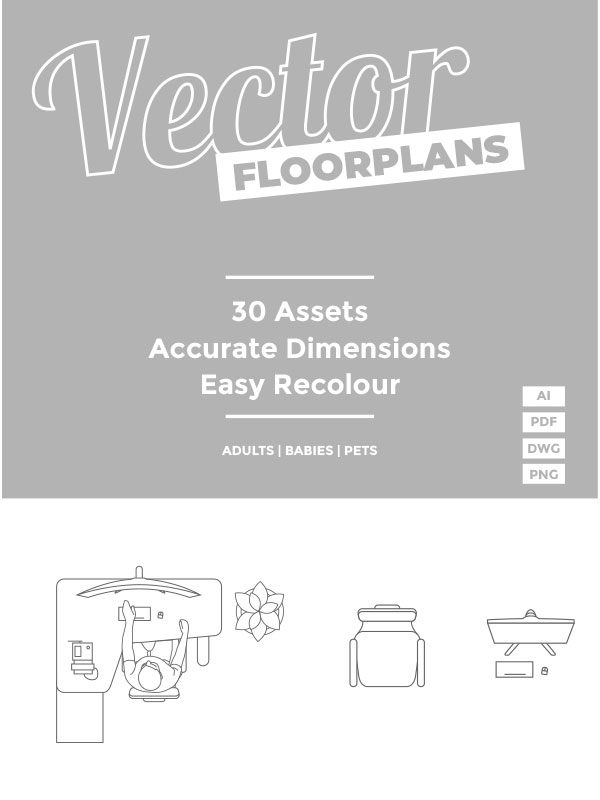 Vector Floorplan Assets - Office Furniture and Accessories Pack 1 ...